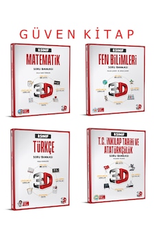 3d Yayınları 8.sınıf Matematik Fen Türkçe İnkılap S.b. Set 3d Yayınları 8.sınıf Matematik Fen Türkçe İnkılap S.b. Set
