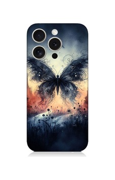 Apple Uyumlu iPhone 15 Pro Kanatlı Kelebek Desenli Silikon Kılıf Silikon Apple Uyumlu iPhone 15 Pro Kanatlı Kelebek Desenli Silikon Kılıf Silikon