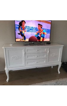Masifart Pectus Tv Ünitesi Işlemeli Beyaz Lake Masifart Pectus Tv Ünitesi Işlemeli Beyaz Lake