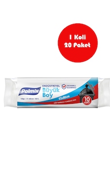 20 Adet Endüstriyel Büyük Boy Çöp Torbası 65x80 Cm - P402 20 Adet Endüstriyel Büyük Boy Çöp Torbası 65x80 Cm - P402