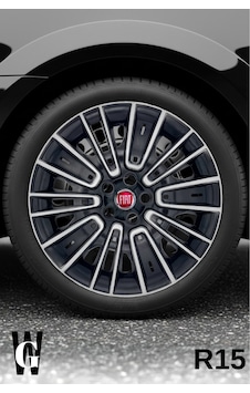 Fiat Egea Urban 15 İnç Jant Kapağı 4 Adet Siyah Gri C119