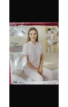 Berin Bayan Pijama Takımı-2041 Beyaz