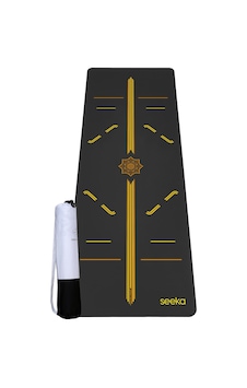 Seeka Yoga Pro Serisi Flow Yoga Mat - Siyah Sarı/Turuncu Çok Renkli