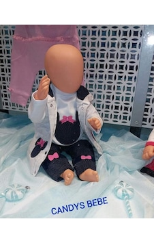 Candys Bebe Kız Alt Üst Takım Beyaz - Pembe Candys Bebe Kız Alt Üst Takım Beyaz - Pembe
