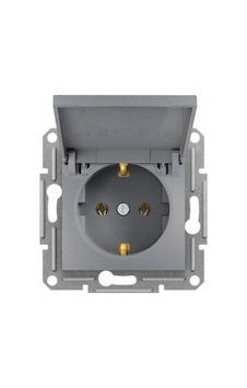 Schneider Eph3100162 Asfora Çelik Kapaklı Topraklı Priz Schneider Eph3100162 Asfora Çelik Kapaklı Topraklı Priz