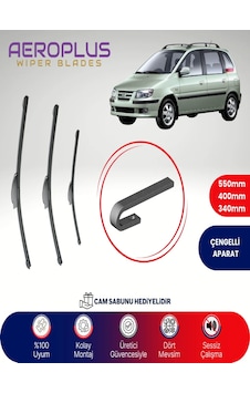 Aeroplus Hyundai Matrix Ön Arka Muz Silecek Takımı 2002-2009 Aeroplus Hyundai Matrix Ön Arka Muz Silecek Takımı 2002-2009