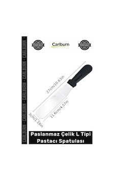 Özel Üretim Profesyonel Mutfak Ekipmanı Ergonomik Saplı Paslanmaz Çelik L Tipi Pastacı Spatulası
