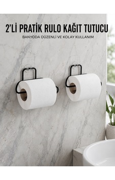 2 Adet Siyah Yapışkanlı Kağıtlık Duvar Tipi Tuvalet Kağıdı Ve Rulo Tutucu Diğer 2 Adet Siyah Yapışkanlı Kağıtlık Duvar Tipi Tuvalet Kağıdı Ve Rulo Tutucu Diğer