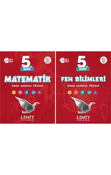 Limit 2025 5. Sınıf Matematik + Fen Bilimleri Konu Anlatım Seti 2 Kitap Güncel Müfredat Limit 2025 5. Sınıf Matematik + Fen Bilimleri Konu Anlatım Seti 2 Kitap Güncel Müfredat