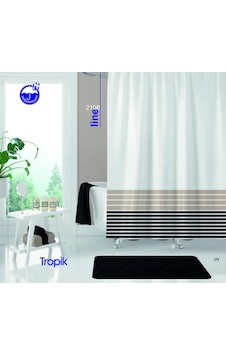 Tropik Duş Perdesi Çift Kanat 2 x 110 x 200 CM Çok Renkli