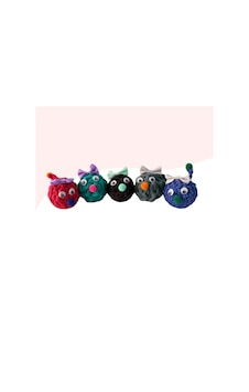 5li Çıngıraklı Örme Kedi Oyuncağı 9cm Kırmızı-yeşil-siyah-gri-mavi 5li Çıngıraklı Örme Kedi Oyuncağı 9cm Kırmızı-yeşil-siyah-gri-mavi
