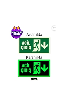 Fosforlu Fotolümen Levha Yangın Çıkışı Fire Yönlendirme Sağ Ok 10x30 Cm - 874635762 Fosforlu Fotolümen Levha Yangın Çıkışı Fire Yönlendirme Sağ Ok 10x30 Cm - 874635762