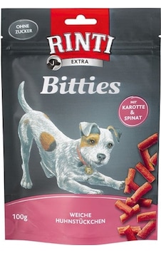 Rinti Extra Bitties Havuçlu ve Ispanaklı Köpek Ödülü 100 G Rinti Extra Bitties Havuçlu ve Ispanaklı Köpek Ödülü 100 G