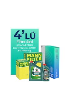 Mann Fiat Doblo 1.6 Dizel Filtre Bakım Seti Castrol Motor Yağlı (2010-2015) 4 Lü