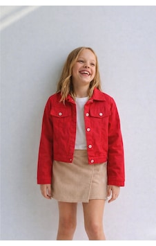 Esila Kids Kız Çocuk Gabardin Ceket Yazlık İnce Ceket Kırmızı Esila Kids Kız Çocuk Gabardin Ceket Yazlık İnce Ceket Kırmızı