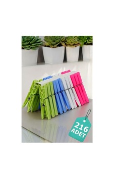 Plastik Çamaşır Mandalı 216 Adet 714510 Beyaz Plastik Çamaşır Mandalı 216 Adet 714510 Beyaz