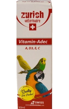 Zurich Kuş Vitamini A. D3. E. C Vitaminleri 30 Ml