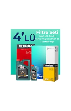 Filtron Seat Toledo 1.6 Benzin Filtre Bakım Seti Castrol Motor Yağlı (2005-2010) 4 Lü Filtron Seat Toledo 1.6 Benzin Filtre Bakım Seti Castrol Motor Yağlı (2005-2010) 4 Lü