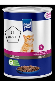 Paw Paw Jöleli Tavuklu Yavru Kedi Konservesi 24 x 400 G Paw Paw Jöleli Tavuklu Yavru Kedi Konservesi 24 x 400 G