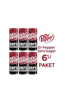 Dr Pepper Zero Karışık Aromalı Şekersiz Gazlı İçecek 6 x 330 ML Dr Pepper Zero Karışık Aromalı Şekersiz Gazlı İçecek 6 x 330 ML