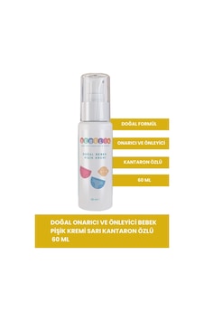 Doğal Bebek Pişik Kremi 60 ML Kantaron Özlü Onarıcı ve Önleyici Pişik Kremi