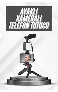 Telefon - 756 - Tutucu Mikrofonlu Işıklı Youtuber - Csmo-tex - Video Kayıt Telefon - 756 - Tutucu Mikrofonlu Işıklı Youtuber - Csmo-tex - Video Kayıt
