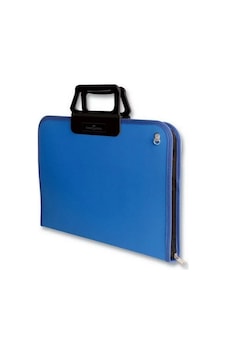 Faber-Castell 38x55 cm Mavi Proje Çantası,Geniş İç Hacim, Ergonomik Taşıma Askılığı, PP Malzeme