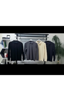 Qwerty Polo Yakalı Uzun Kol Clasic Sweat Triko 001 Qwerty Polo Yakalı Uzun Kol Clasic Sweat Triko 001