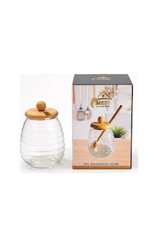 Meşe Bal Kavanozu Kaşıklı 340 Ml Diğer Meşe Bal Kavanozu Kaşıklı 340 Ml Diğer