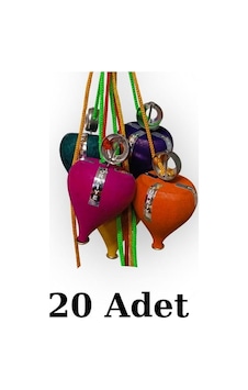 Renkli Ağaç Topaç 20 Adet Renkli Ağaç Topaç 20 Adet
