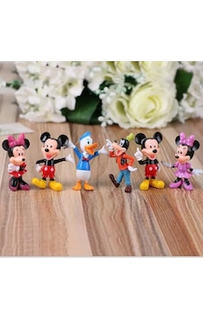 Disney Mickey Mouse Clubhouse Minnie Donald Duck 6 Parça Figür Seti Disney Mickey Mouse Clubhouse Minnie Donald Duck 6 Parça Figür Seti