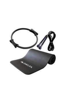 Delta- 15 mm Pilates Minderi 38 cm Pilates Çemberi Atlama İpi Seti Antrasit Delta- 15 mm Pilates Minderi 38 cm Pilates Çemberi Atlama İpi Seti Antrasit