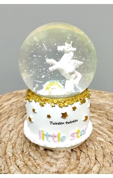 Unicorn Pilli Müzikli Işıklı Kar Küresi Orta Boy-beyaz N145 Unicorn Pilli Müzikli Işıklı Kar Küresi Orta Boy-beyaz N145