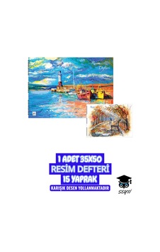 1 Adet 35x50 Resim Defteri 15 Yaprak Telli 1 Adet 35x50 Resim Defteri 15 Yaprak Telli