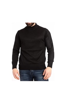 Nacar Store Erkek Ince Yün Yarım Boğazlı Triko Kazak Siyah Nacar Store Erkek Ince Yün Yarım Boğazlı Triko Kazak Siyah