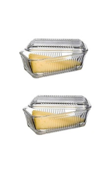 Paşabahçe Tereyağlık Kahvaltılık Cam Saklama Kabı, 480cc, 2'li Set, Gri Çok Renkli Paşabahçe Tereyağlık Kahvaltılık Cam Saklama Kabı, 480cc, 2'li Set, Gri Çok Renkli