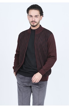 Ateş Triko Erkek Desenli Yün Hırka 6092541 Bordo Ateş Triko Erkek Desenli Yün Hırka 6092541 Bordo