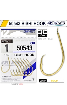 Owner 50543 Bishi Hook Gold İğne 6-0