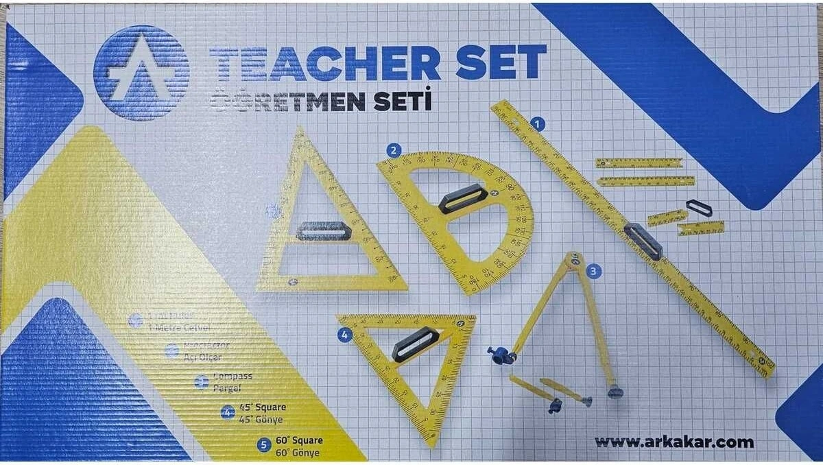 Ark Sınıf Setı-5 Parça Sarı Sınıf Çizim Seti Ark Sınıf Setı-5 Parça Sarı Sınıf Çizim Seti