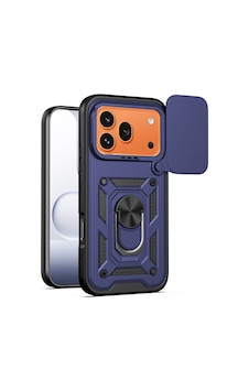 Maks Technology Honor 600 Pro 5g Kılıf Magnetik Standlı Kamera Korumalı Mkst Sürgülü Vega Kapak - Mavi Maks Technology Honor 600 Pro 5g Kılıf Magnetik Standlı Kamera Korumalı Mkst Sürgülü Vega Kapak - Mavi