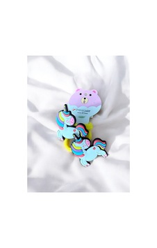Takıtolia Unicorn Figürlü Çift İkili Lastikli Kız Çocuk Tokası Sarı Takıtolia Unicorn Figürlü Çift İkili Lastikli Kız Çocuk Tokası Sarı