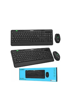 Kablosuz Klavye - Mouse Seti Siyah Usb - Sessiz - Switch Q Klavye Km-2620 5570 Kablosuz Klavye - Mouse Seti Siyah Usb - Sessiz - Switch Q Klavye Km-2620 5570