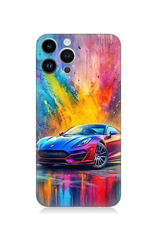 Apple Uyumlu iPhone 14 Pro Renkli Spor Araba Desenli Silikon Kılıf Apple Uyumlu iPhone 14 Pro Renkli Spor Araba Desenli Silikon Kılıf