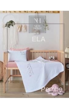 New Home Müslin Bebek Nevresim Takımı 4 Parça Ela - Pembe New Home Müslin Bebek Nevresim Takımı 4 Parça Ela - Pembe