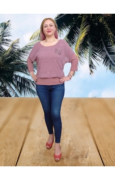 Boutique Venüs Pembe Bluz BV-PY-113 Boutique Venüs Pembe Bluz BV-PY-113