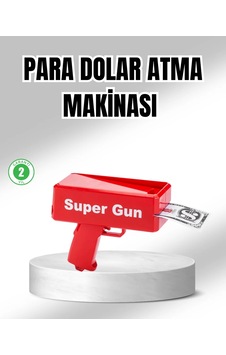 Super Money Gun Para Saçma Tabancası Yüksek Atış Güçlü Kırmızı Model Standart Super Money Gun Para Saçma Tabancası Yüksek Atış Güçlü Kırmızı Model Standart