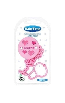 Babytime Emzik Askısı Desenli Pembe Babytime Emzik Askısı Desenli Pembe