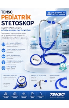 Pediatrik Stetoskop Çocuk Muayene Steteskopu Hassas Akustik Dinleme Mavi Stetoskop Pediatrik Stetoskop Çocuk Muayene Steteskopu Hassas Akustik Dinleme Mavi Stetoskop
