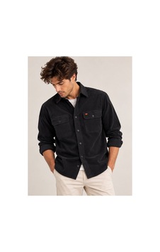 Little Cup Jeans Co Erkek Siyah Kapaklı Çift Cep Detaylı Yumuşak Dokulu Kadife Gömlek Little Cup Jeans Co Erkek Siyah Kapaklı Çift Cep Detaylı Yumuşak Dokulu Kadife Gömlek