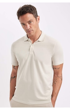 Defacto Slim Fit Dar Kesim Polo Yaka Kısa Kollu Pamuklu Tişört D0033AXNS Bej Defacto Slim Fit Dar Kesim Polo Yaka Kısa Kollu Pamuklu Tişört D0033AXNS Bej